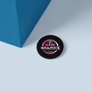 Minimalist Black Pin Button