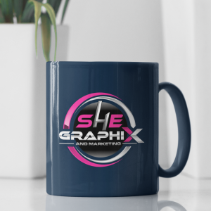 Elegant Navy Blue Mug